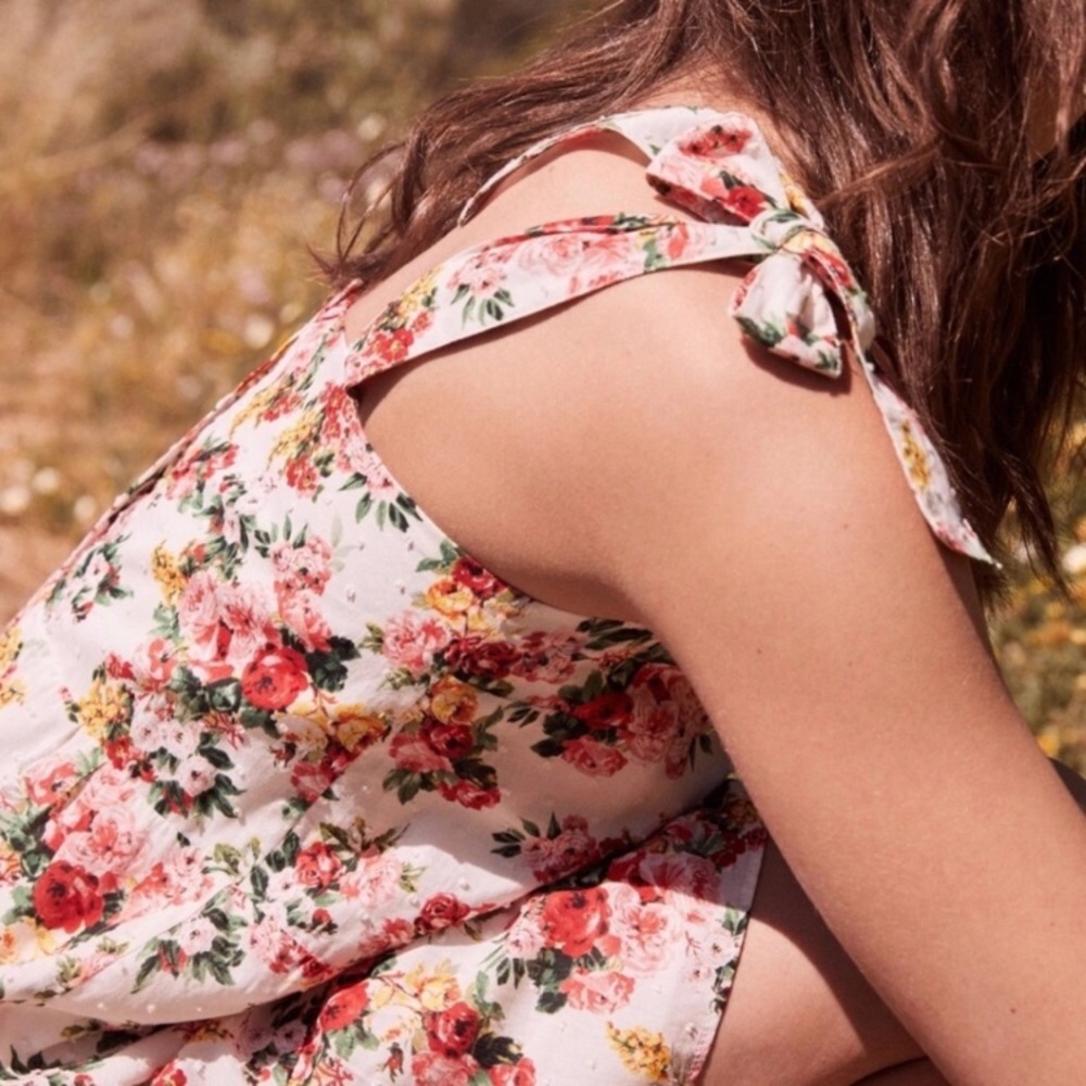 Sezane Anne Dress Bouquet De Rose